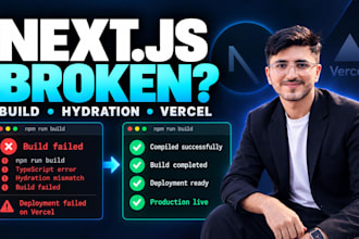 fix next js bugs build errors and vercel deployment issues