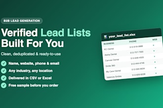 build a verified b2b lead list