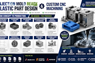 design injection mold ready plastic parts for manufacturing custom cnc machining