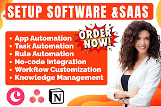 setup software and sass copper atlassian asana notion zapier zendex gong