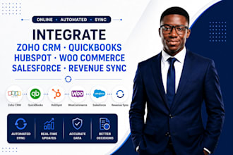 integrate zoho crm quickbooks hubspot woo commerce salesforce revenue sync