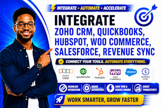 integrate zoho crm quickbooks hubspot woo commerce salesforce revenue sync