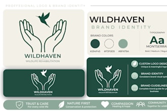 make wildlife rehabilitation logo and brand identity