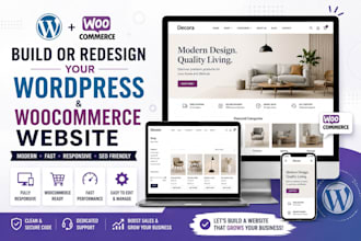 build or redesign your wordpress and woocommerce website