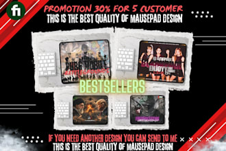design professional mausepad artwork for gaming and business