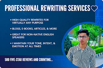 expertly rewrite and improve your articles