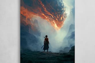 draw a unique fantasy custom illustration