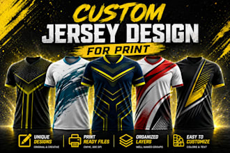 do unique custom jersey or sublimation design