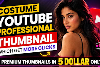 design premium youtube thumbnail