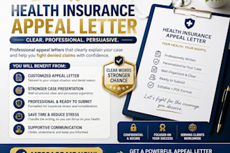write appeal letter to insurance company, health insurance claims
