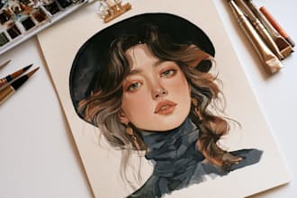create a custom watercolor illustration