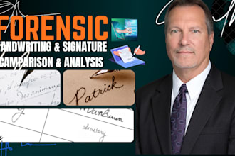 do forensic document analysis for fraud, forgery, authenticity, document review