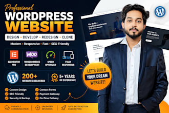 design, develop, clone or redesign a wordpres website as an elementor pro expert