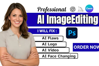 fix ai image, ai art, ai flaws, ai  vedio, ai logo, ai comic book illustrations