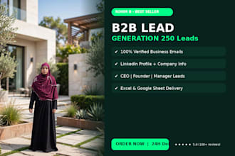 b2b lead generation, email list building and web research