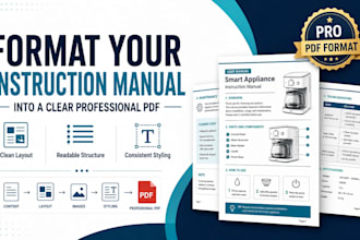 format your instruction manual into a clear professional PDF