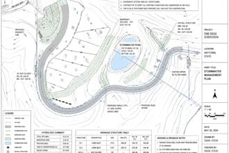 create stormwater management drainage grading swppp plans hydrualic calculatio