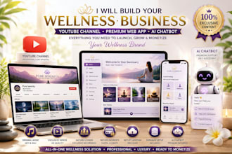 build your wellness youtube channel and premium web app
