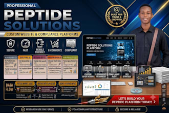 design peptide or research peptide wordpress website peptide woocommerce website