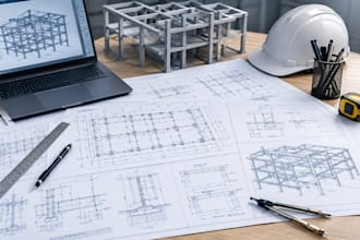 design complex structure analysis civil engineering plan, structural calculation