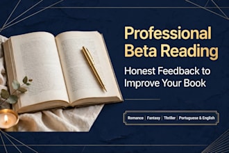 be your beta reader and give honest book feedback
