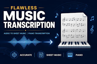 do flawless music transcription audio to sheet music and piano transcription