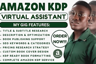 be amazon kindle direct publishing and formatting virtual assistant for kdp book