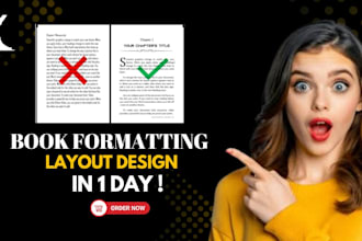 professional book formatting ,ebook formatting and layout design