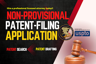 file USA non provisional patent application, uspto patent filing as agent