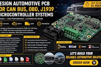 design automotive pcb for can bus vehicle obd j1939 microcontroller systems