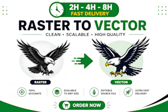 vectorize logo, vector tracing, redraw, and convert image to vector