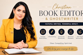 be christian book editor sermon and spiritual book self help ghostwriter memoir