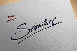 create photography signature logo or watermark