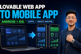 convert your lovable or bolt web app to android and ios app
