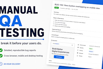 manually test your website for bugs and usability issues