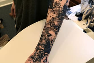 design a modern and minimalist tattoo design