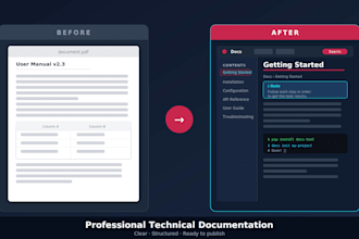 create technical documentation, guides and API docs