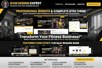 build a gym, personal trainer, yoga and sports website