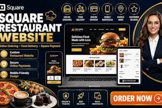 create square restaurant website online ordering food delivery square payment