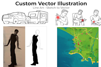convert sketch to vector and custom line art