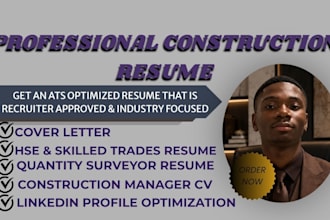 craft an ats construction resume, engineering resume, and architecture resume