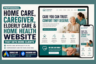 home care website caregiver website elderly care website home health website ads