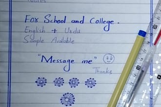 write neat handwritten notes and worksheets in english urdu