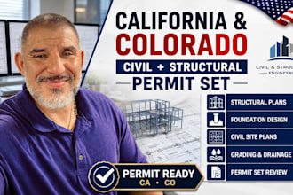 be your civil and structural engineer for california and colorado permit sets