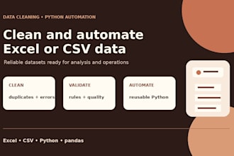 clean and automate excel or CSV data with python