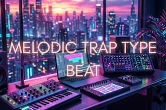 produce a custom trap, drill, rnb beat or similars