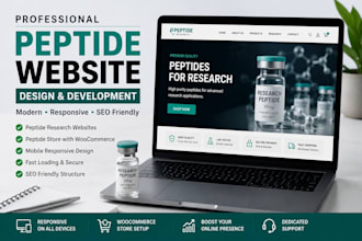 build peptide website peptide store wordpress woocommerce