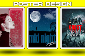 design eye catching movie poster, aesthetic and modern poster design