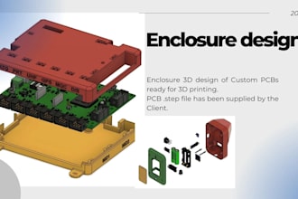 do custom pcb enclosure design and cad for 3d printing cnc