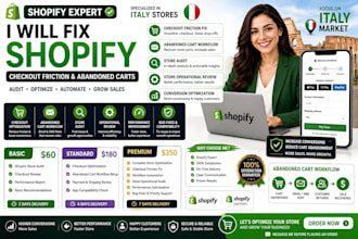 italy shopify checkout friction abandoned cart workflow store operational audit